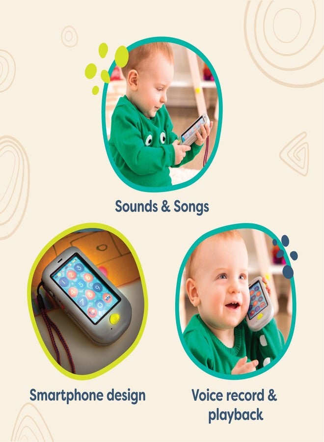 بي. تويز بي تويز - هاي فون - فضي - هاتف ذكي للعب التخيلي - هاتف محمول تفاعلي للأطفال - أصوات وأغانٍ - هاتف لعبة للأطفال الصغار - 18 شهرًا فأكثر - Image 5